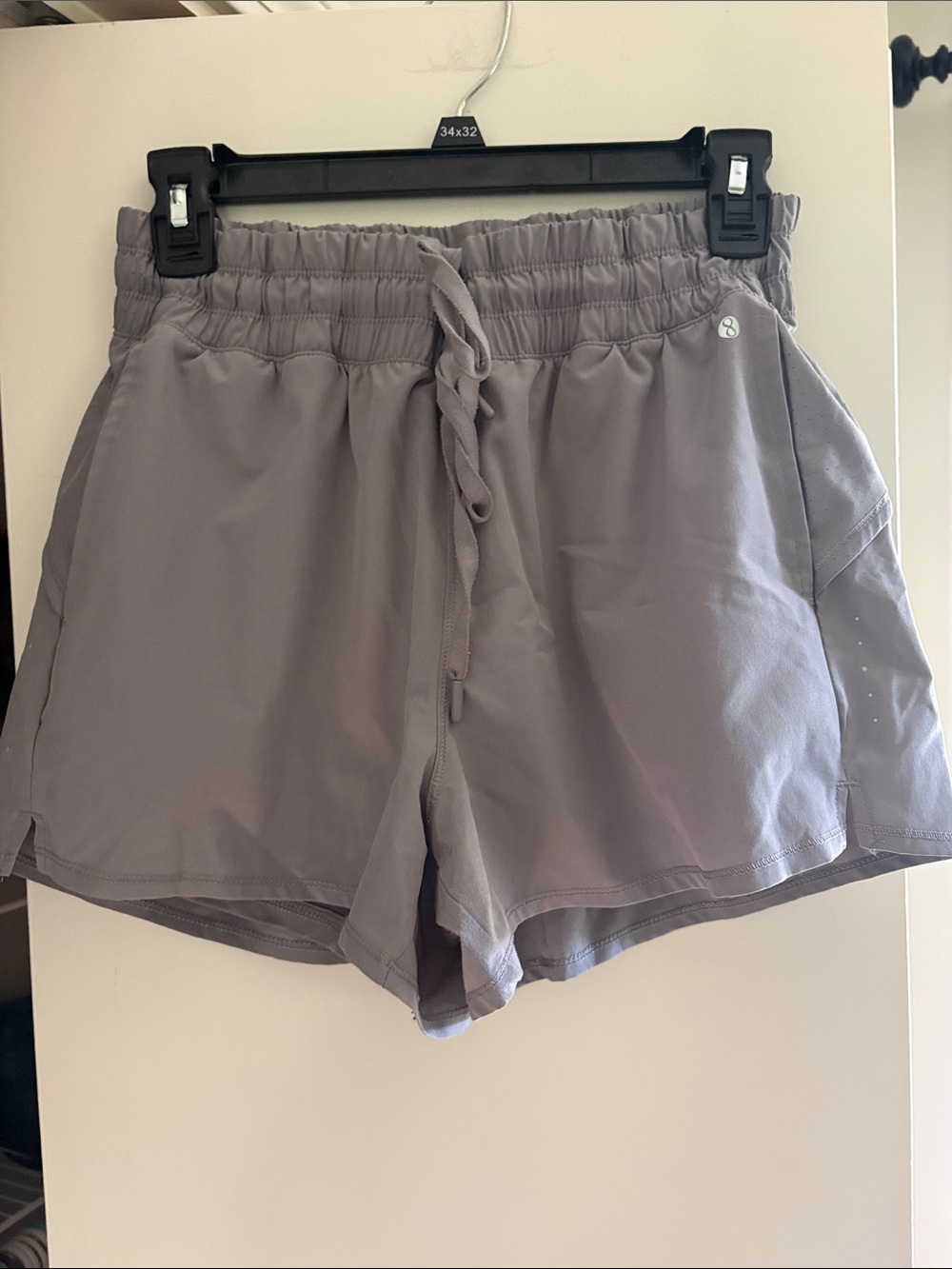 Layer 8 Women's Light Gray Elastic-Waist Athletic Shorts